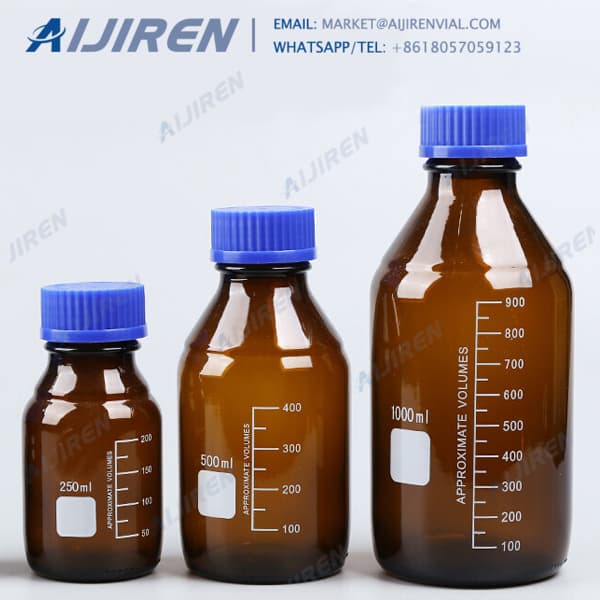 Free sample clear 1000ml media bottle Mycap
